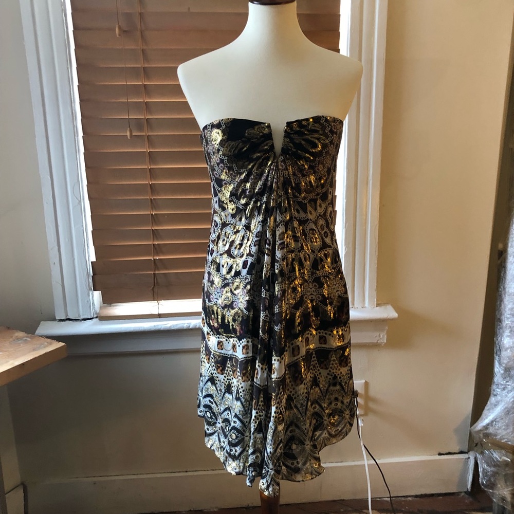 Nicole Miller Metallic Cocktail Dress